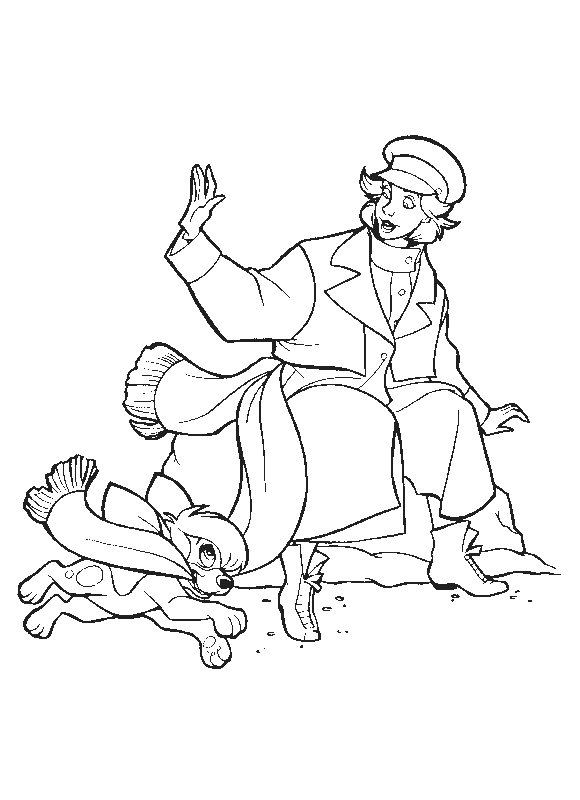 coloriage anastasia et son chien